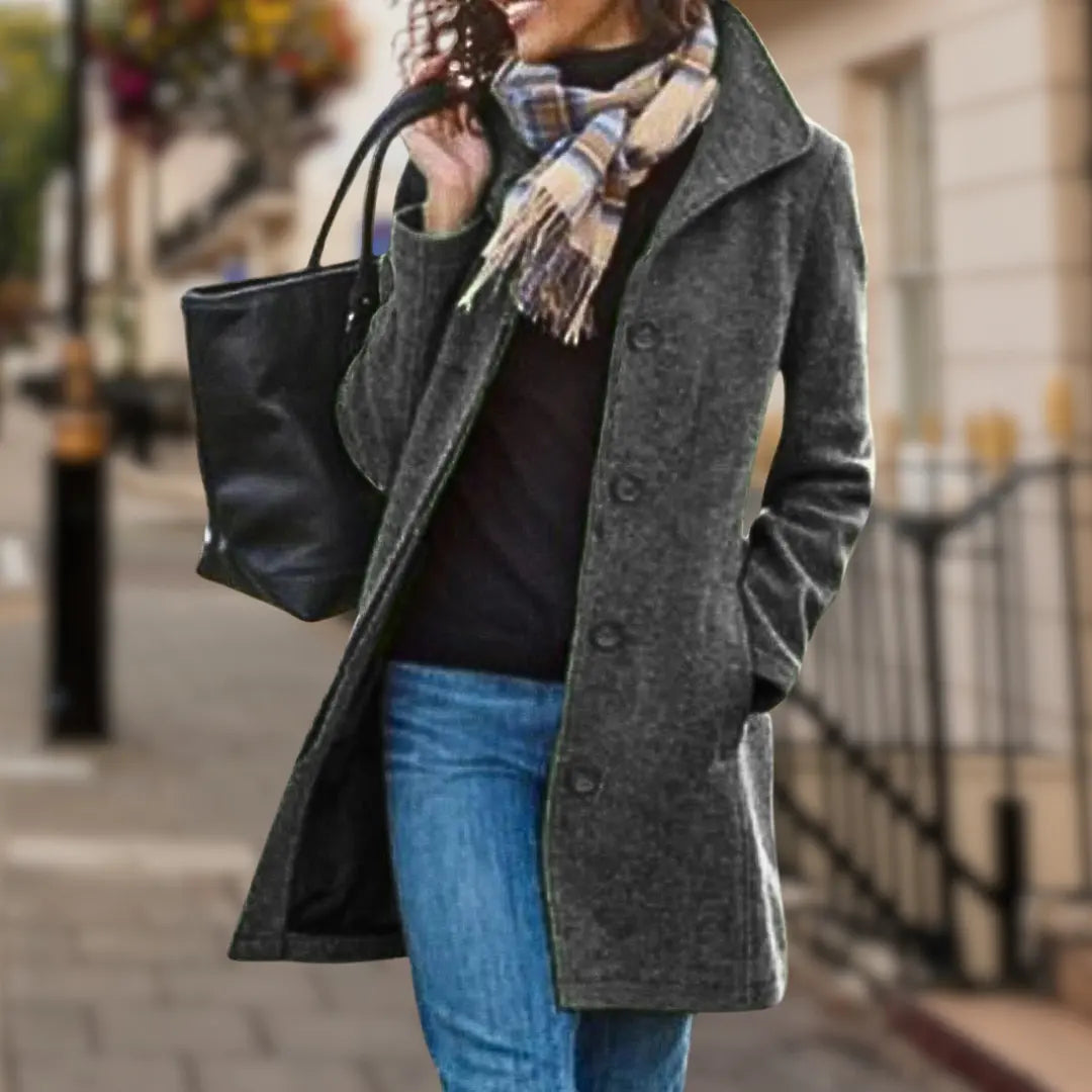 FIONA - STYLISH CLASSIC COAT Linen London