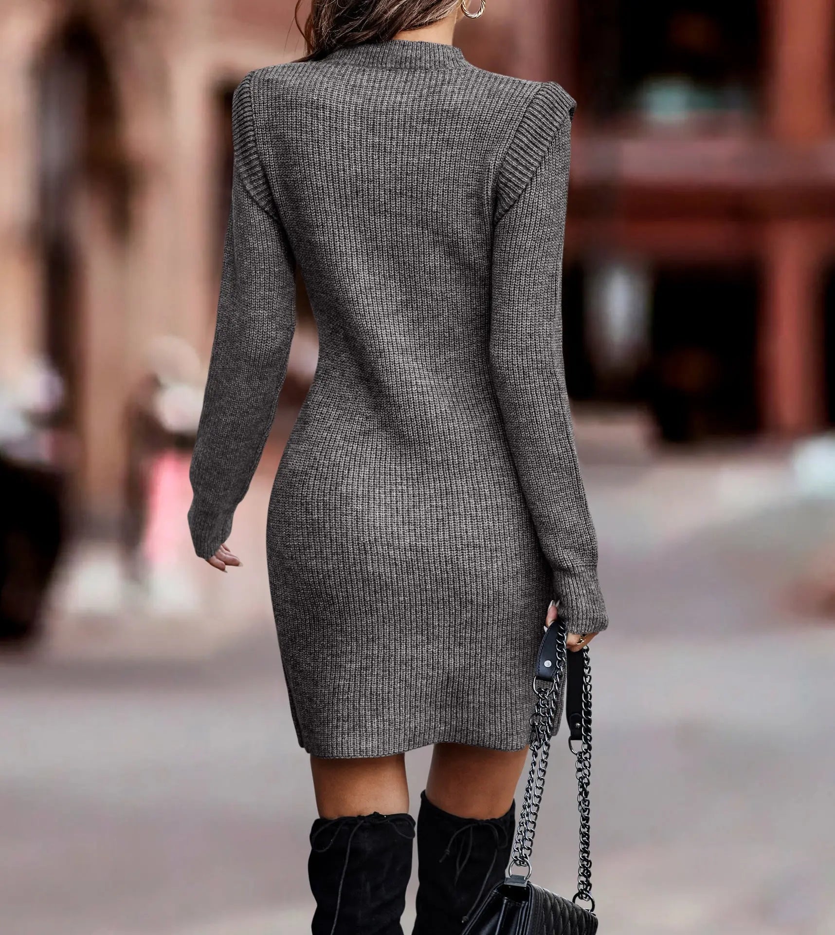 Autumn - Stylish Knitted Dress Linen London