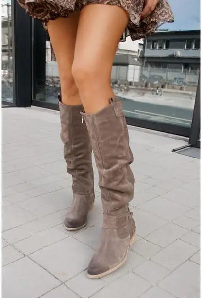 AURELIA - ELEGANT SUEDE KNEE-HIGH BOOTS Linen London