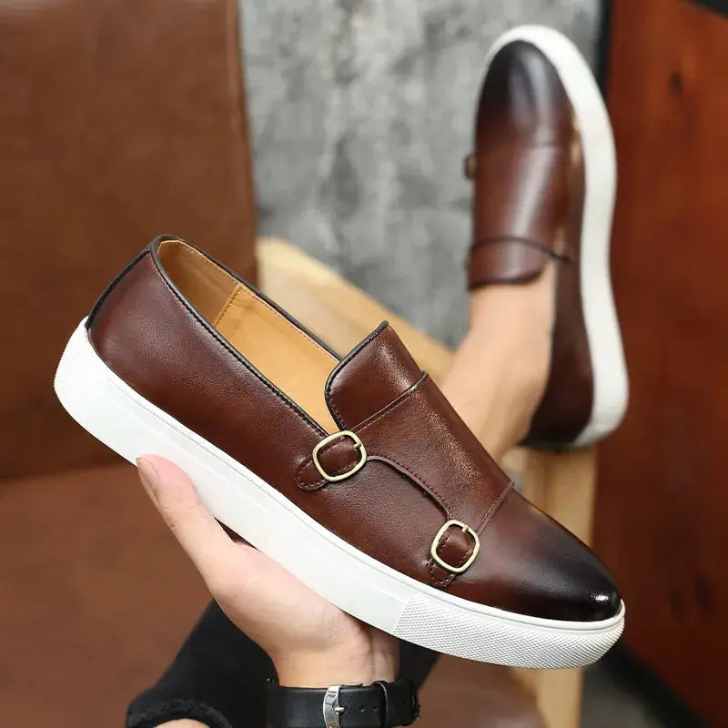 Giovanni Bellini Leather Loafers Linen London