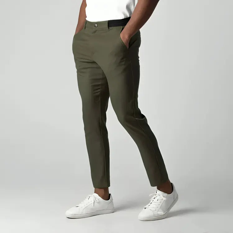 Asher - Herren Stretch-Chinos Linen London