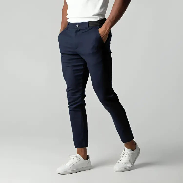 Asher - Herren Stretch-Chinos Linen London