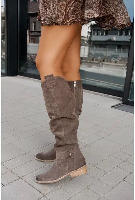 AURELIA - ELEGANT SUEDE KNEE-HIGH BOOTS Linen London