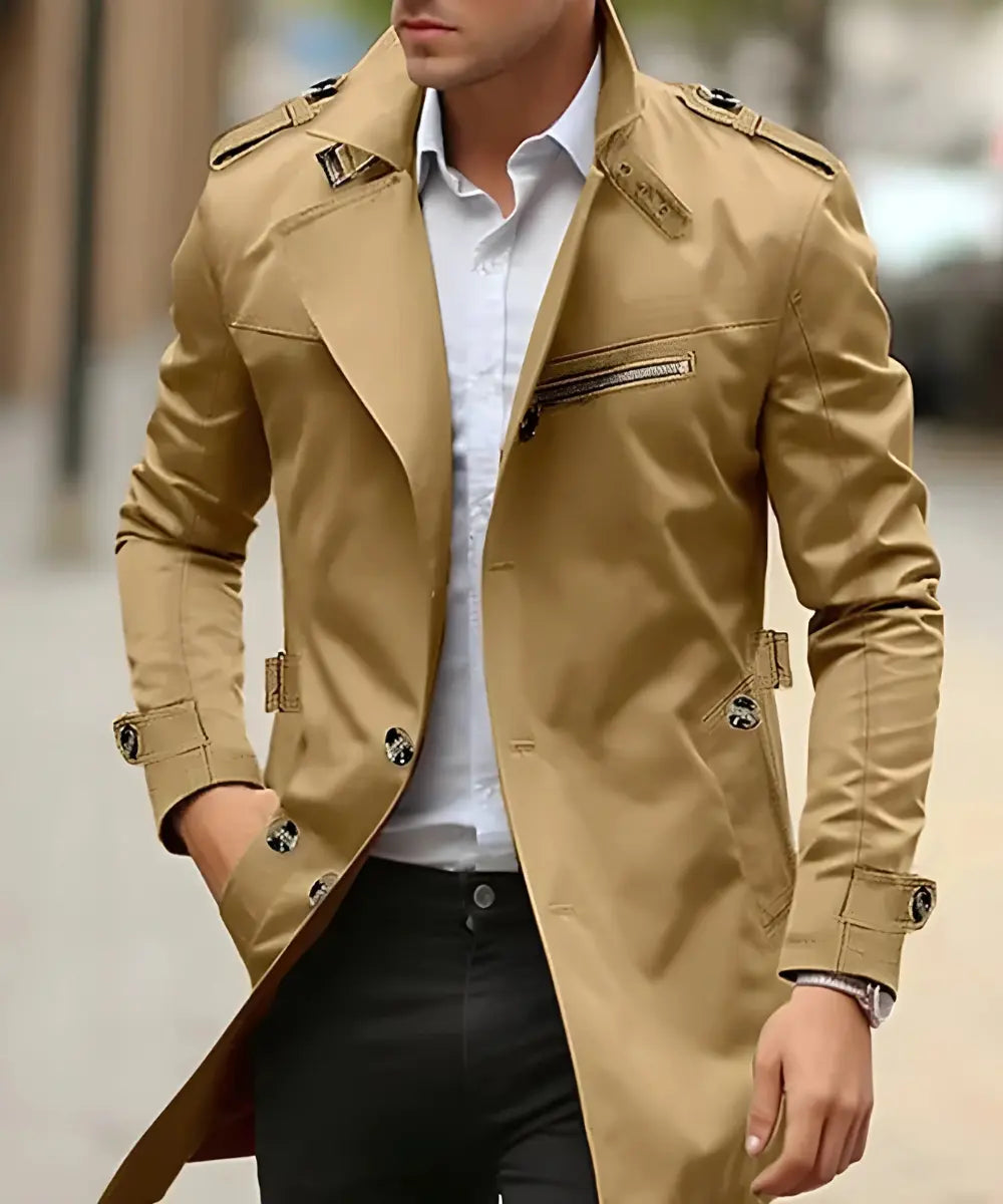 MASON CARTER - CLASSIC TRENCH COAT Linen London